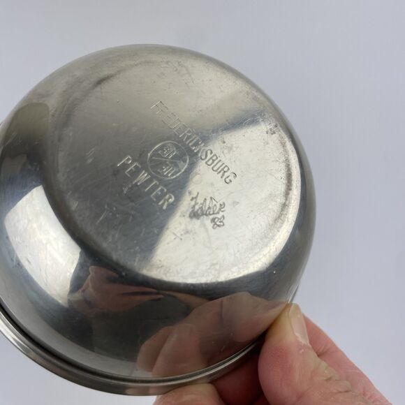 Fredericksburg Pewter Small 4" Classic Bowl Signed By Felder '83 Tableware - Picture 5 of 7